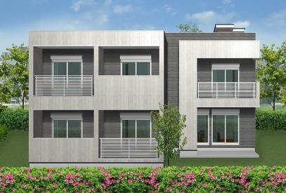 １ＫタイプＸ４+ 戸建て屋上緑化ガーデンタイプ