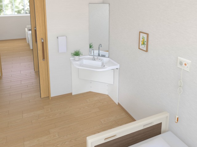 設置間口７００ミリ、あふれ面高さ７００／７５０ミリ、写真セット価格１３万７０００円（タッチスイッチ水栓、電気温水器、止水栓、連結管、化粧鏡含まず）