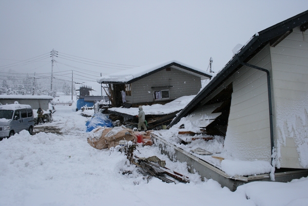 被災した白馬村堀之内地区