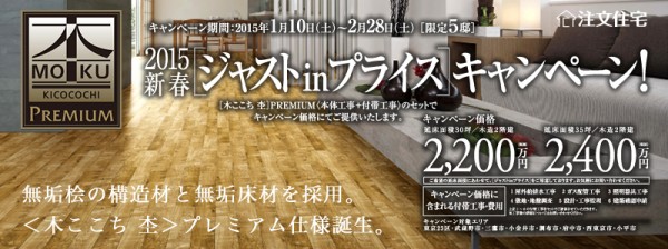 「2015新春・ジャストinプライス」キャンペーンを
