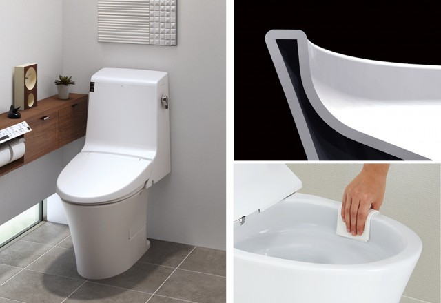 写真のセット１９万７７００円。外観も、足元がスリムで凹凸のない形状にすることで手入れがしやすくなった。