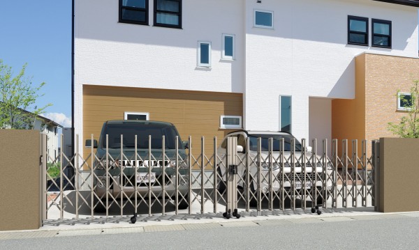 カーテンゲート「タフゲート」 キャスタータイプ、両開きセット