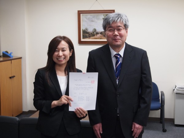 ハローワーク越谷所長 飯野哲義氏とポラスシェアード課長 加知方真美子氏