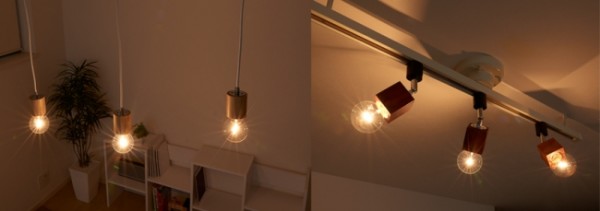 「ウッドヌードペンダントライト」「ウッドヌードスポットライト」施工例