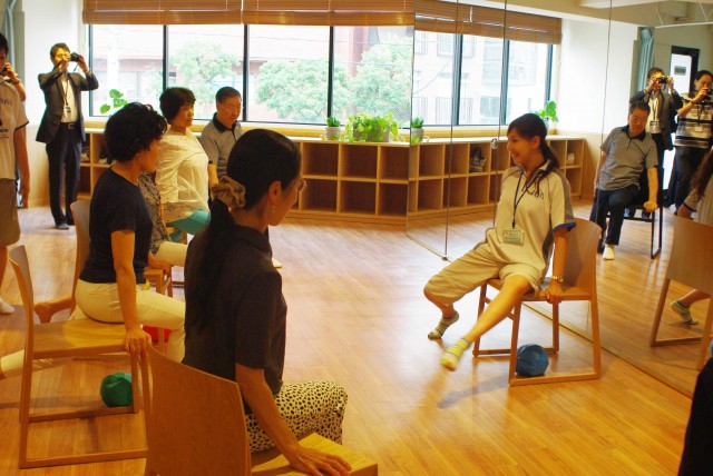 フィットネスクラスの様子。