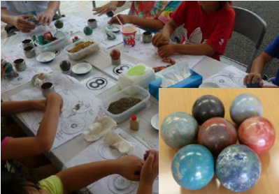 光る泥だんご作り