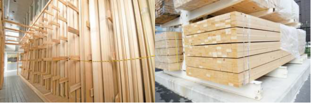 訳あり木製モールディングや杉・桧などの角材をはじめ、ドアやデザインチェア、御影石も取り扱う。