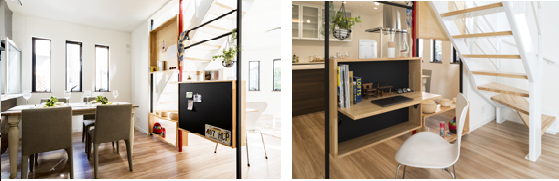 住宅での使用例。オフィス・店舗などにも(下)
