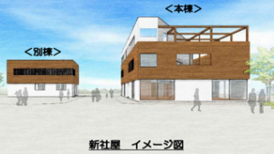 七呂建設、ＣＬＴ使用した工法で新社屋