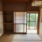 最も庭側の和室。奥は縁側になっている。この部分は減築される