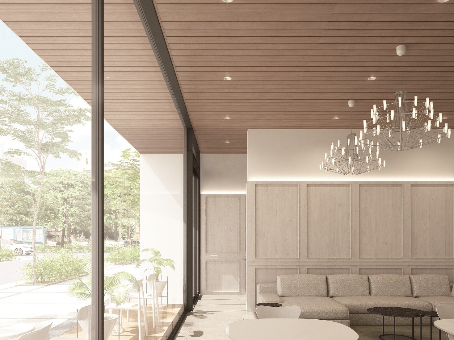 大建工業、内外空間がつながるダイライト基材の羽目板