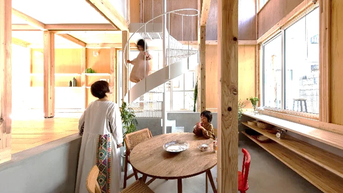 玄関と階段が2つ　三栄建築が「ニセカイジュウタク」発売
