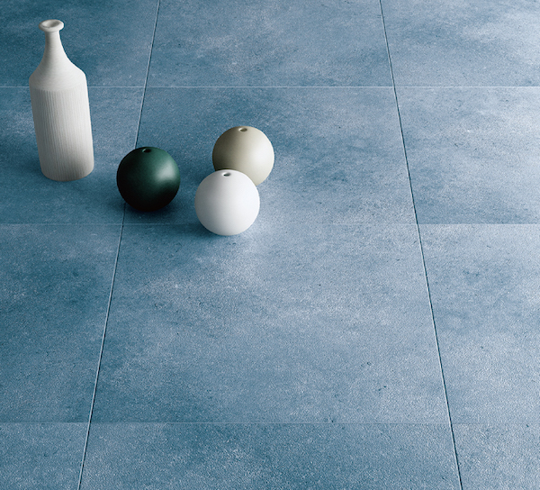大建工業、正方形デザイン床材にブルー系の新柄