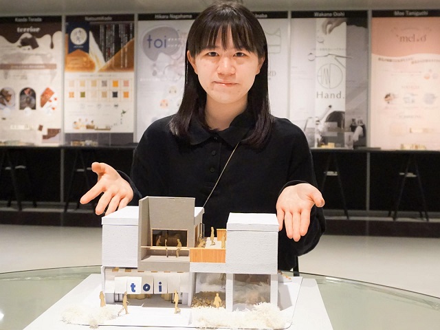 建築学部生がプロデュース、店舗の建築模型を公開