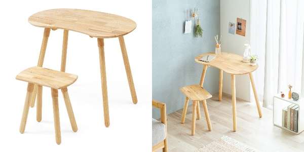 サンワサプライ、カーブ形状の木製デスク＋椅子セットを発売