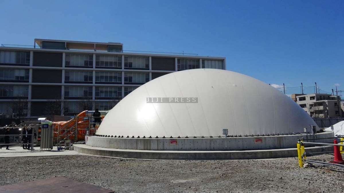CO2吸収コンクリのドーム公開　世界初、万博でも設置
