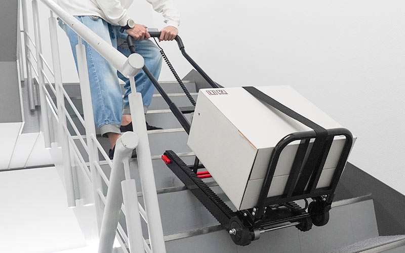 ="サンコー、最大45kgを搭載できる電動階段台車を発売" サンコー、最大45kgを搭載できる電動階段台車を発売