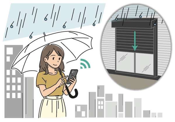 三和シヤッター、シャフト交換だけで手動窓シャッターを電動化