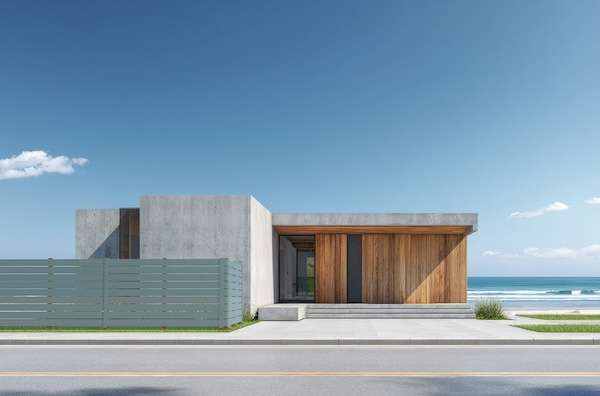 ="サンディング加工と浮造り加工を表現した樹脂フェンス" サンディング加工と浮造り加工を表現した樹脂フェンス