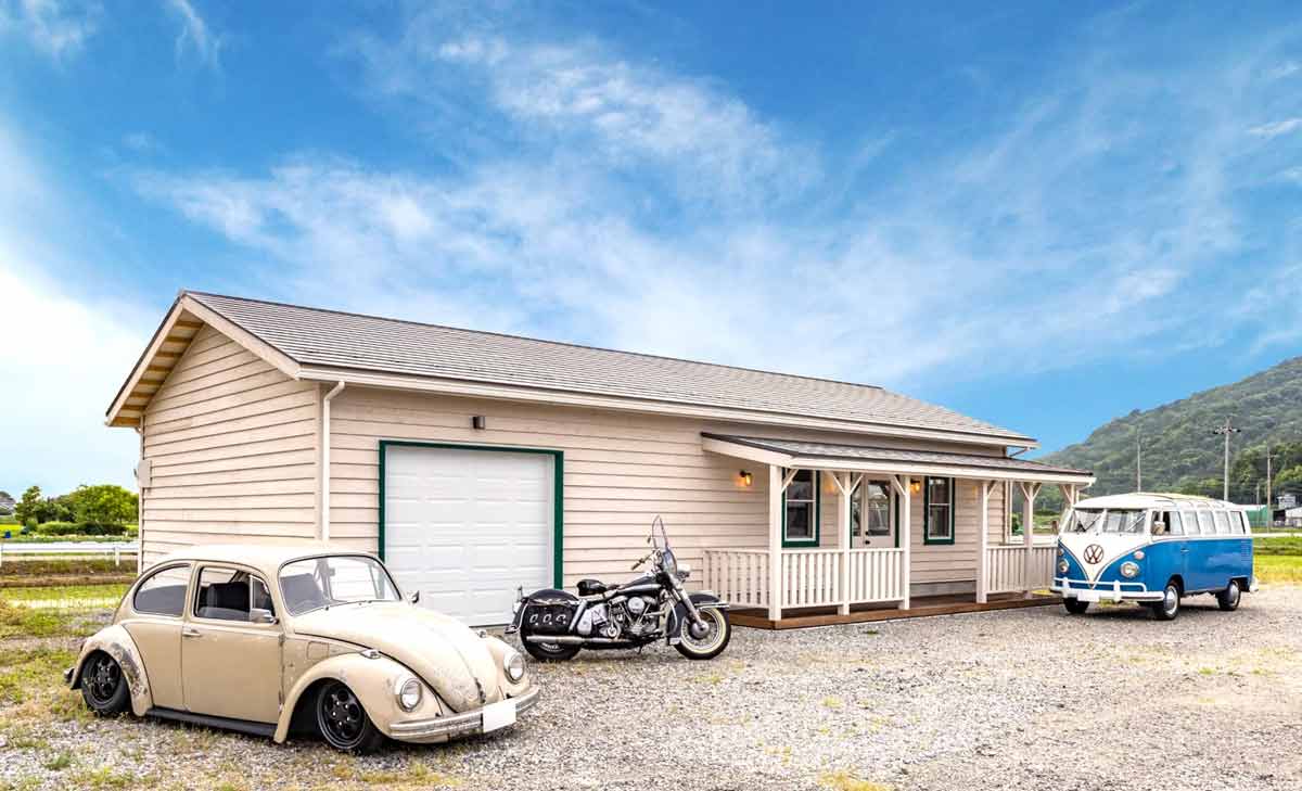 楢崎住宅、木造アメリカンガレージの販売を展開