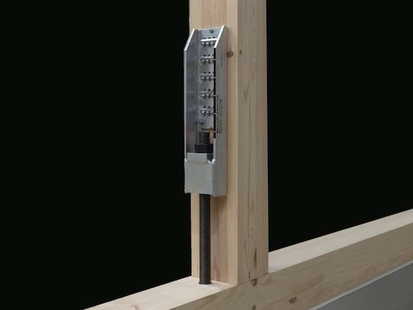 ="斜め45度、少ないビス本数で引張耐力149kNを実現" 斜め45度、少ないビス本数で引張耐力149kNを実現