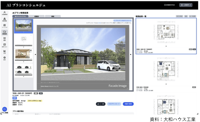大和ハウスがAI提案ツール刷新　注文住宅同等のプランを即時に